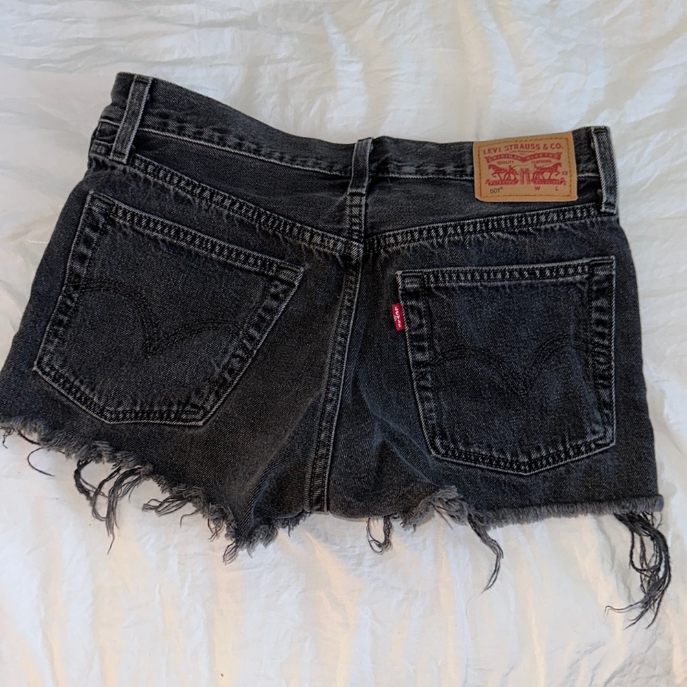 Black Levi 501 Shorts